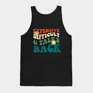 Style Retro Expensive Difficult and Talks Back Tank Top